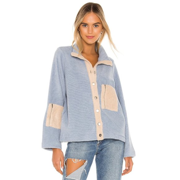 Line & Dot X Revolve Calli Contrast Fleece Jacket NWT - Picture 2 of 9